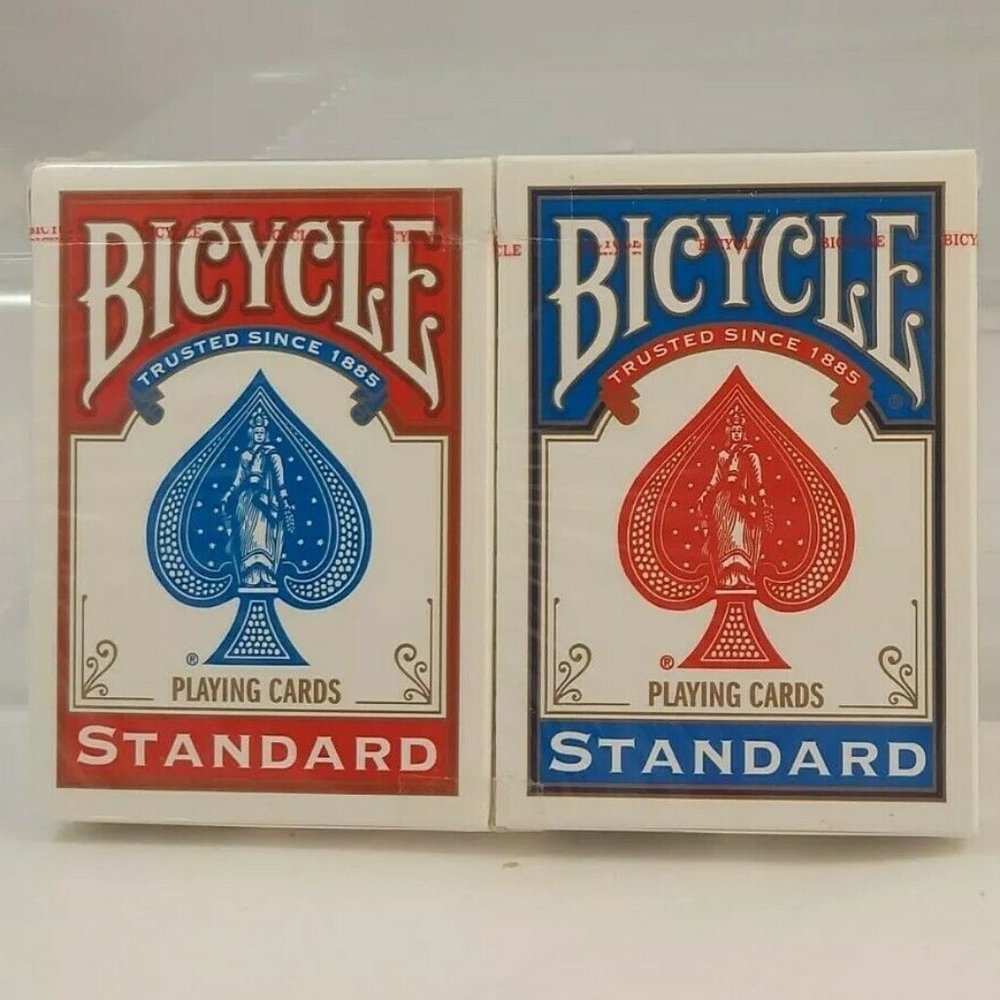 Playing Cards 2 deck Set Bicycle Standard Red&Blue Air Cushion Fisnish USA 2009